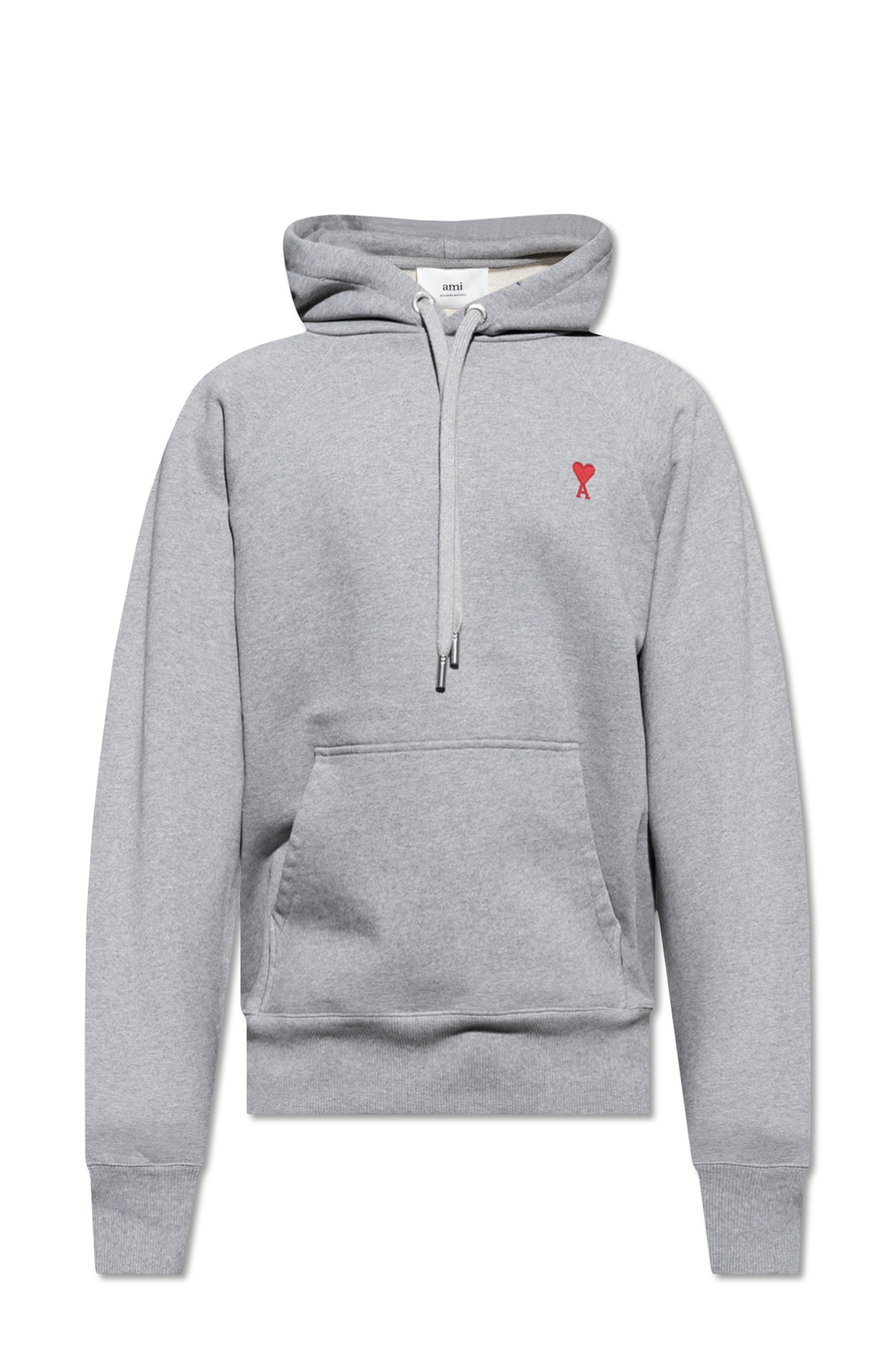 Grey Dungaree Hoodie with logo Ami Alexandre Mattiussi - IetpShops